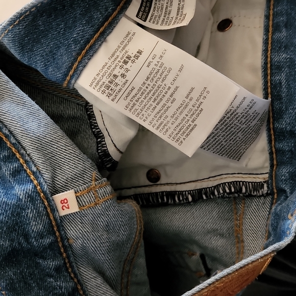 Vintage LEVI'S Jeans Redone Upcycled Patchwork Jean Skirt S Denim Mini - Picture 10 of 16